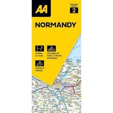 Road Map France Series 2: Normandy by A A Publishing | Sheet Map | 2024