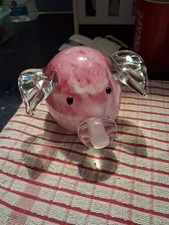 Crystal sculpture Pink Glass