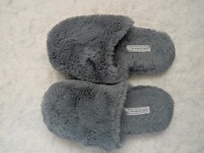 Ladies Grey Fluffy Slip-On