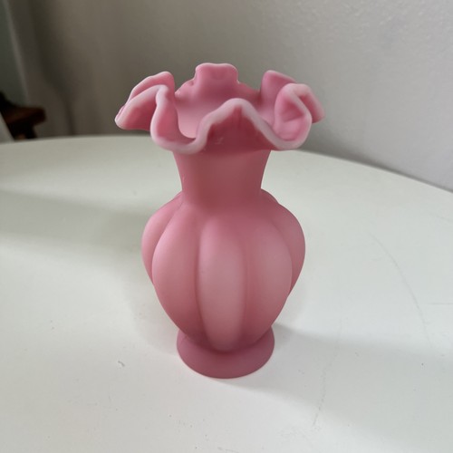 Vintage fenton rose satin - vintage,