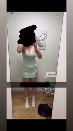 Zara green strapless - zara,