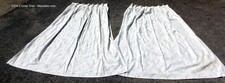 Pair 1970s vintage Colefax Fowler country house heavy lined curtains long drop