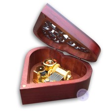 Wooden Heart Shape Music Box