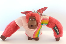 KIPLING ILLE Dark Pink Monkey Keyring with Butterfly Wings BNWOT