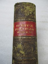 1883 The Poetical Works of Sir Walter Scott - Fine Leather Binding & Illustrated