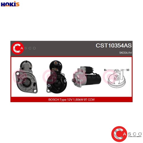 Starter cst10354as for skoda - starter,