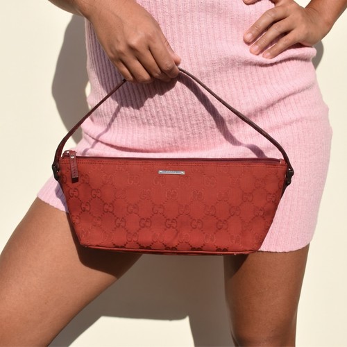 Vintage red gucci boat - red,