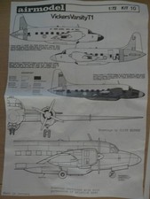 Vickers Varsity 1/72 Airmodel Ref 10 Model Airplane (Thermoformed)