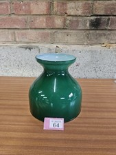 Vintage Green Glass Oil Lamp