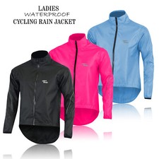 LADIES CYCLING RAIN JACKET HIGHLY VISIBILITY WATERPROOF FOR WOMEN BICYCLE JACKET