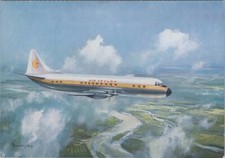 AIR CEYLON LOCKHEED ELECTRA VINTAGE AIRLINE ISSUE POSTCARD