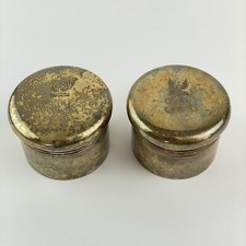 Pair antique solid silver - of,