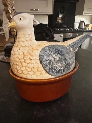 Vintage ceramic bird - vintage, casserole