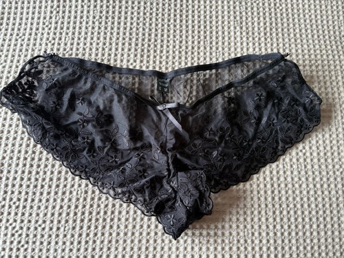 Senza black lace knickers - lace,