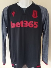 STOKE CITY rare Macron long sleeve, 19/20 away shirt, #2 Thompson, L adult