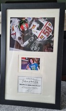 Large framed Marco Simoncelli signed photograph with Certificate of Authenticity