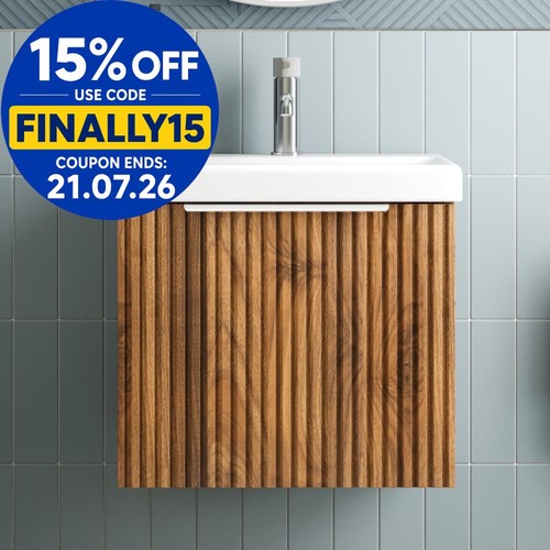 Fluted 500mm bathroom vanity - bathroom,