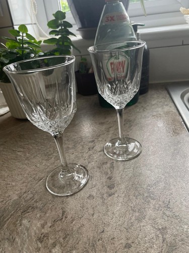 Vintage crystal wine glasses
