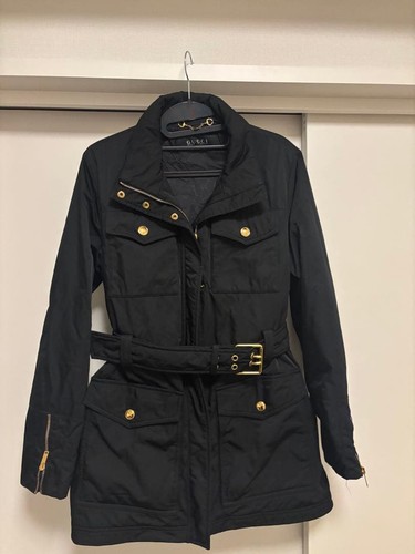 Gucci quilted coat black - gucci,