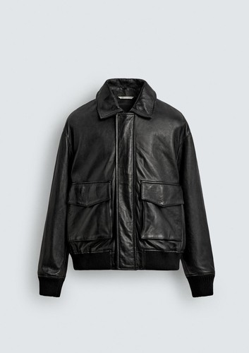 Zara man 100 leather jacket - zara,