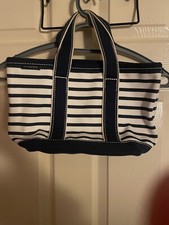 Lands End Blue and White Tote Bag with open Top - used IN GREAT CONDITION