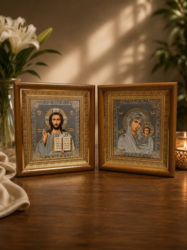 Title pair orthodox - pair, icons