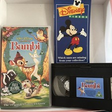 WALT DISNEY'S BAMBI VHS PAL and original booklet 