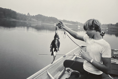 1970s boy posing with - posing, caught