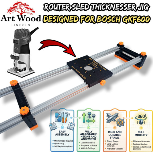 Router flattening jig sled - router,