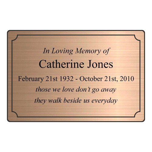 Memorial plaque sign bench - sign,