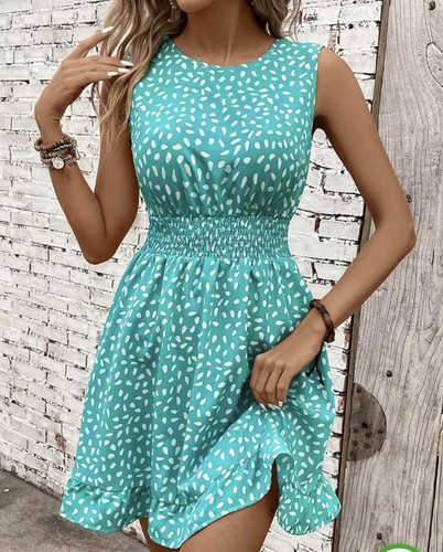 Polka dot mini dress - mini,