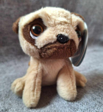 Pendant.Keel Toy.Love Pugsley Bronze Pug Puppy dog. Stuffed Plush Soft Toy.Tags.