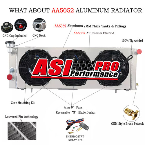 Aluminium radiator shroud - aluminium, +shroud+fan