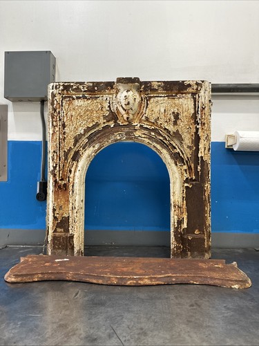 Vintage cast iron fireplace - vintage,