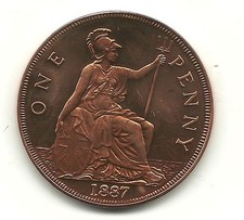 1887 jubilee head penny - 1887,