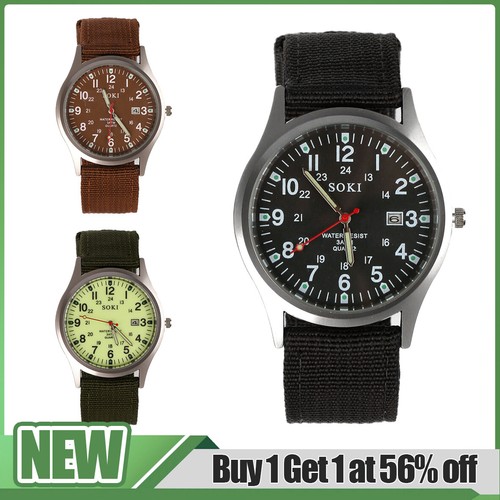Mens watches military - watches, leather