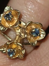 14k Antique Flower Ring, 14k