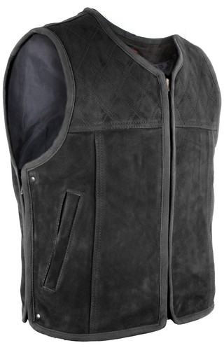 Mens nubuck leather vest - mens,