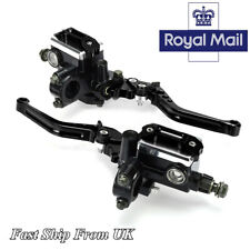 2 x 22mm Motorcycle Master Cylinder Hydraulic Brake Pump Clutch Levers Reservoir