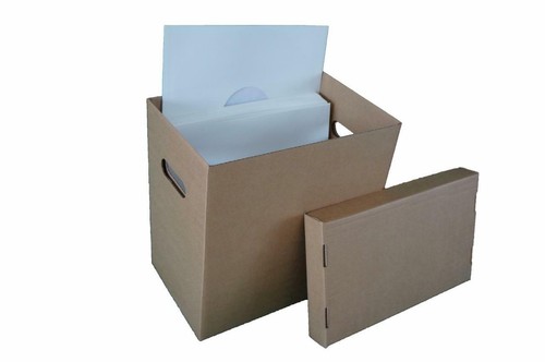 Vinyl record storage box for - record,