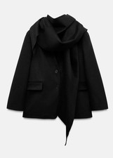 Zara wool cape blazer size - wool,