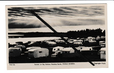 FRITH PHOTO POSTCARD - SUNSET ON BAY HOLLOW, ROCKLEY SANDS, POOLE - DORSET