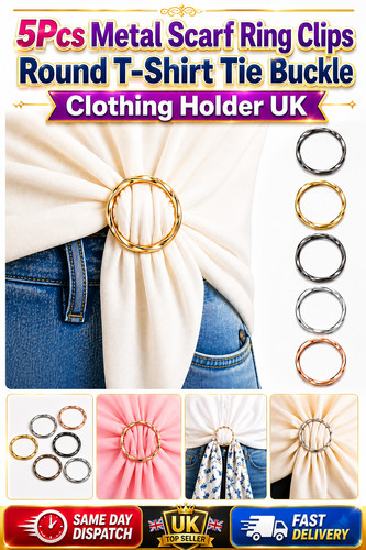 5pcs metal scarf ring - scarf, clips