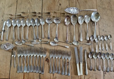 Vintage Cutlery EPNS & Stainless Steel 63 pieces Job Lot Bundle