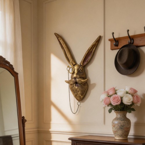 Rabbit head wall mount antique - head,