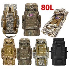 Tactical Rucksack 80L backpack 19 style large waterproof molle hiking Inferno UK