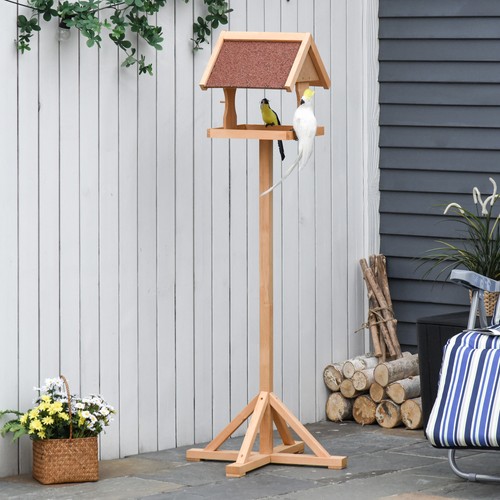 Pawhut wooden bird feeder - pawhut, w/