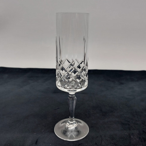Cut crystal champagne flute - cut,