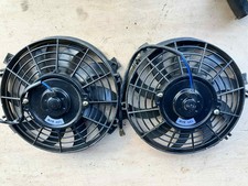 2 x Universal 10 inch 10" Cooling Fans. 12v 80W. Barely used. FREE POST