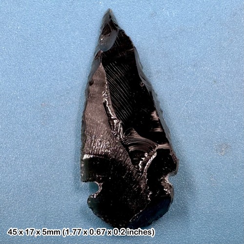 Obsidian black arrowhead - obsidian,